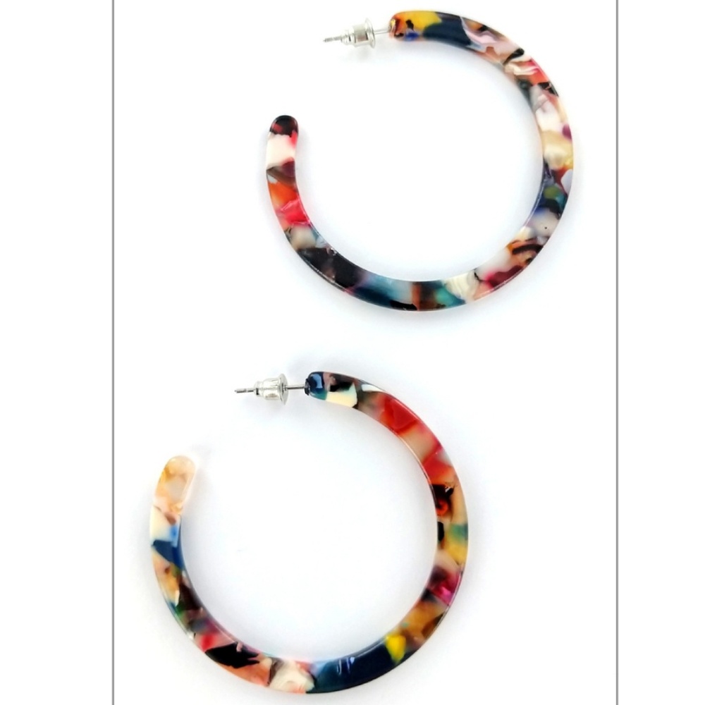 PRICE DROP! Multi Color Hoop Earrings!
